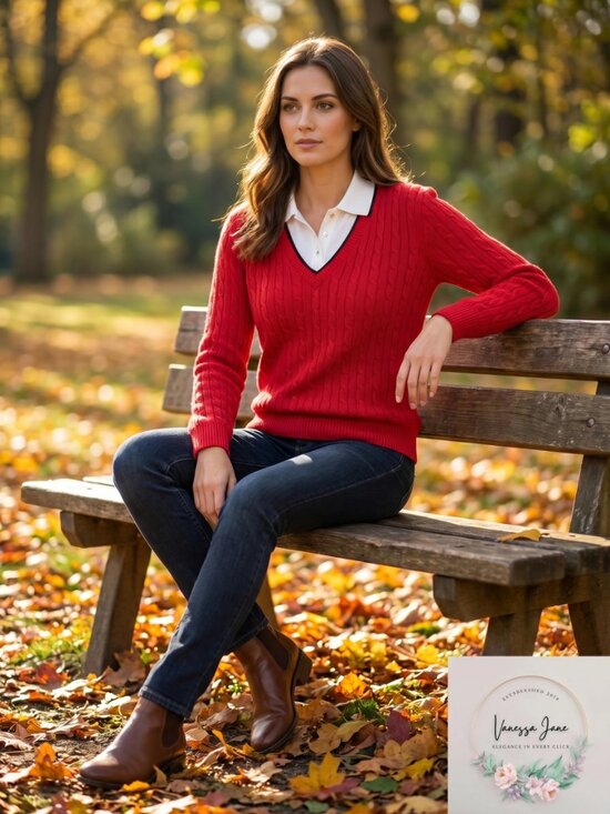 Ralph Lauren Sweaters - RALPH Lauren Women's  Active Golf 2 Cable Knit Sweater, Size XL/Red